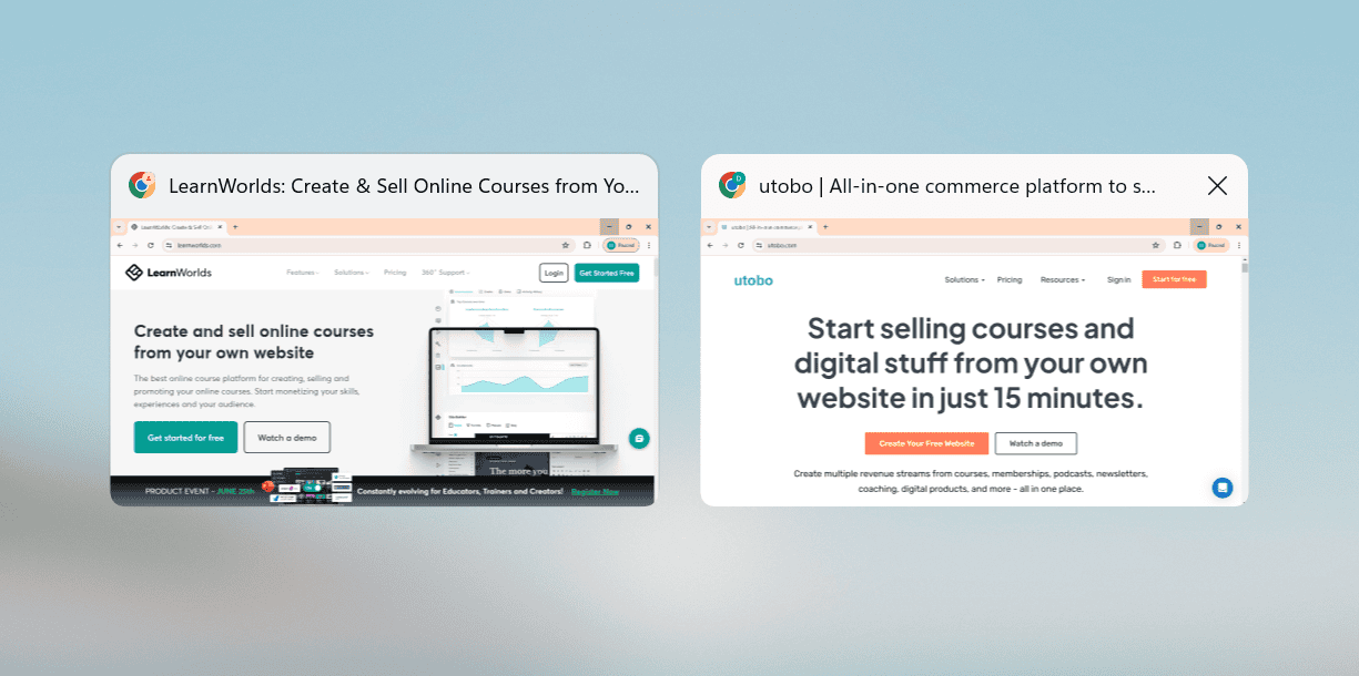 LearnWorlds vs utobo: Which Platform is Best for Your Online Courses?