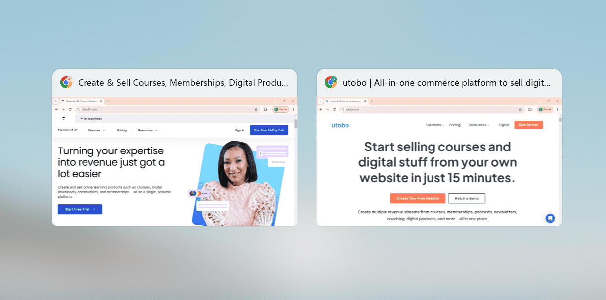 Thinkific vs utobo: Which Platform is Best for Your Online Courses?