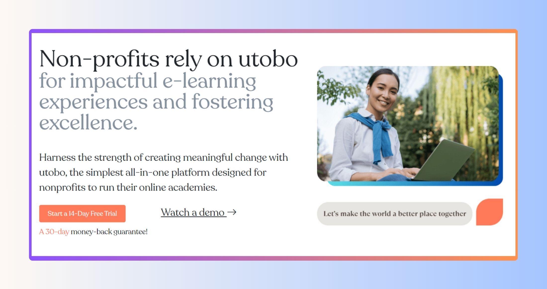 Non-Profits Rely on utobo for Impactful E-Learning Experiences and Fostering Excellence