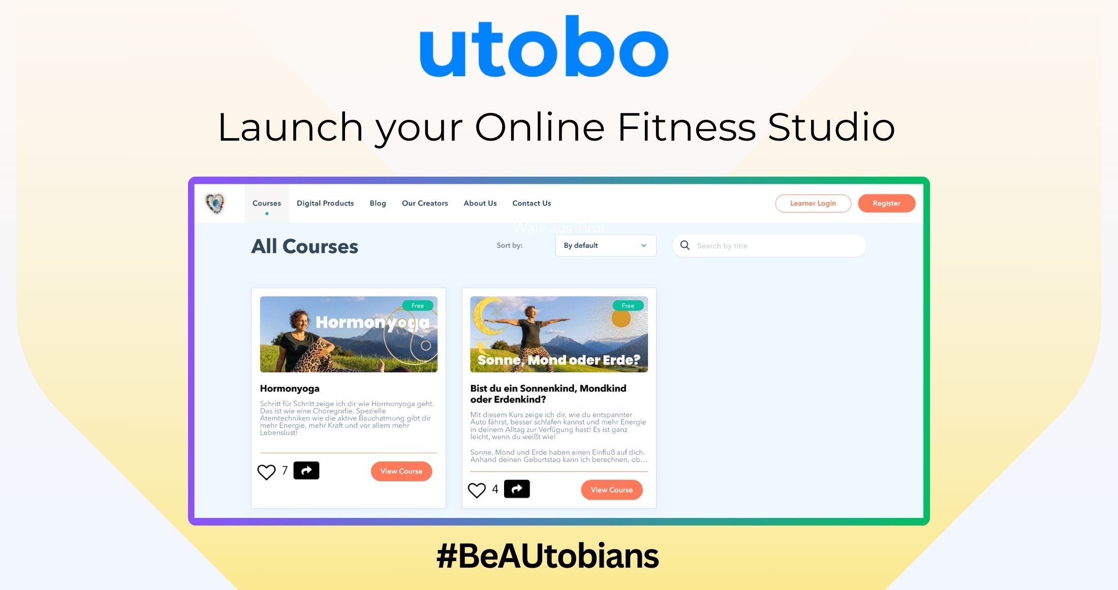 Manage and Sell Your Fitness Classes & Courses with utobo
