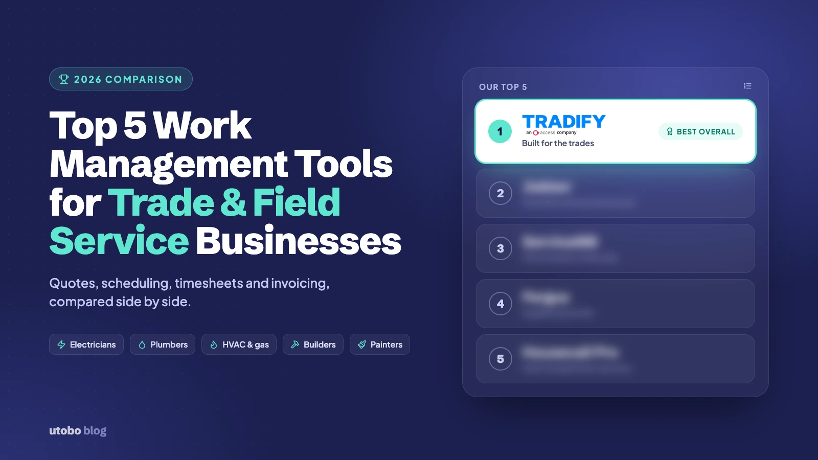 Top 5 Work Management Tools for Trade & Field Service Businesses