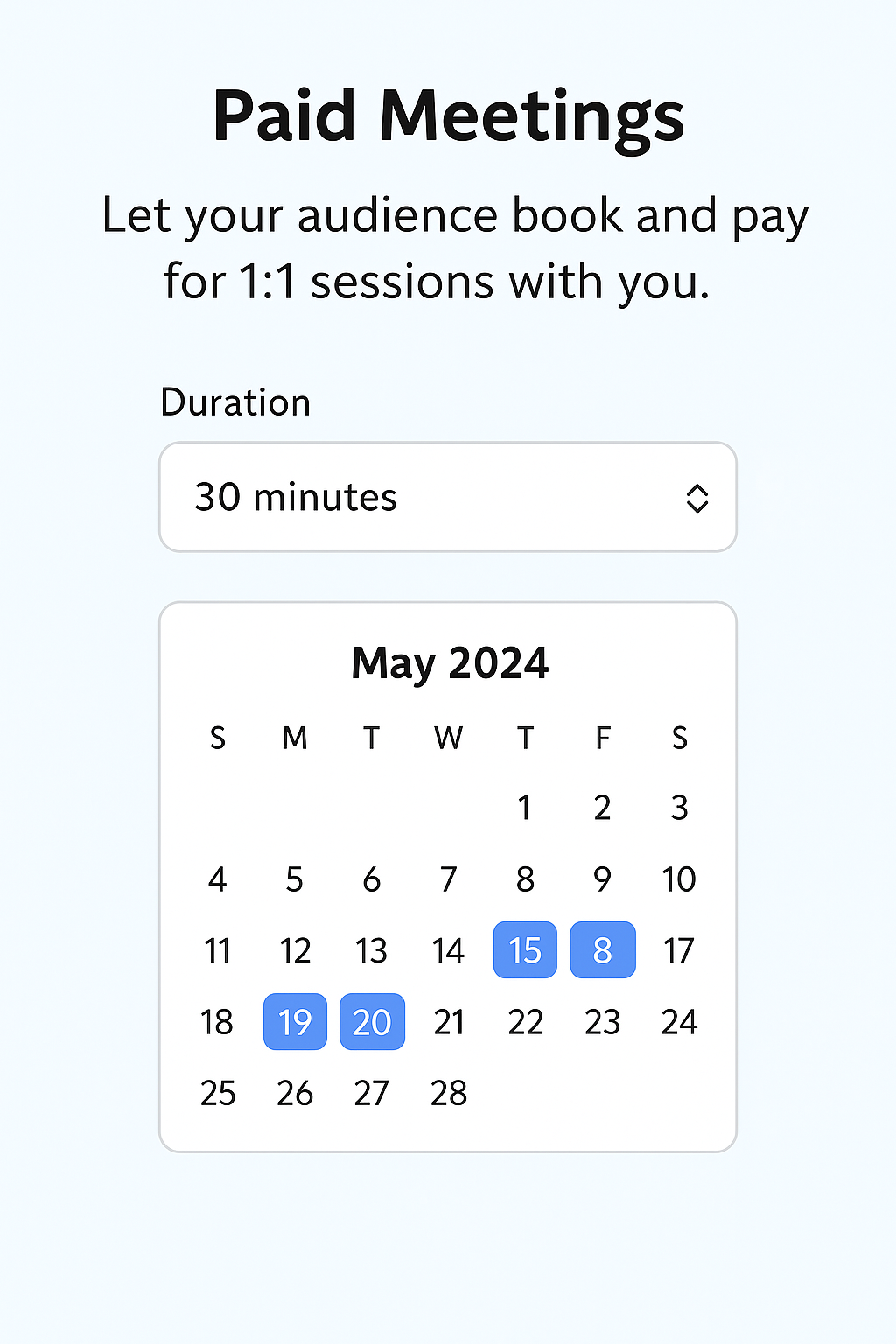 Event carousels feature