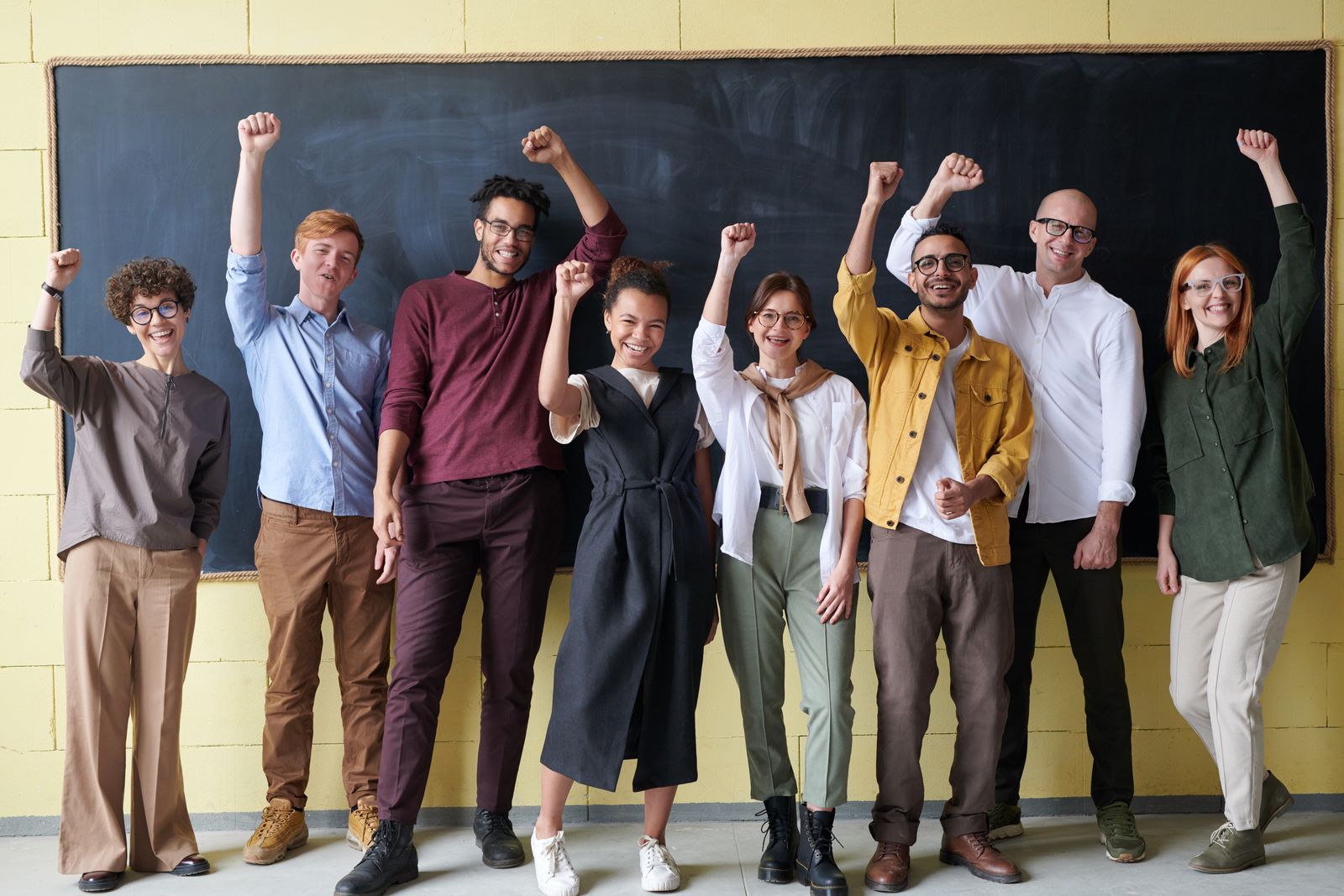 Members of a creative community celebrating together